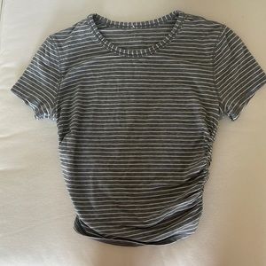 Lululemon, gray and white striped, size 4